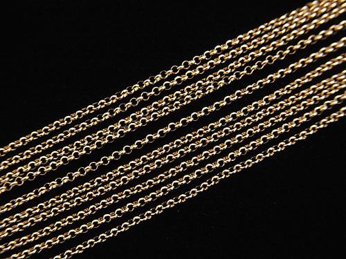 18K PG Necklace Rolo chain 1pc (aprx.16inch / 40cm)