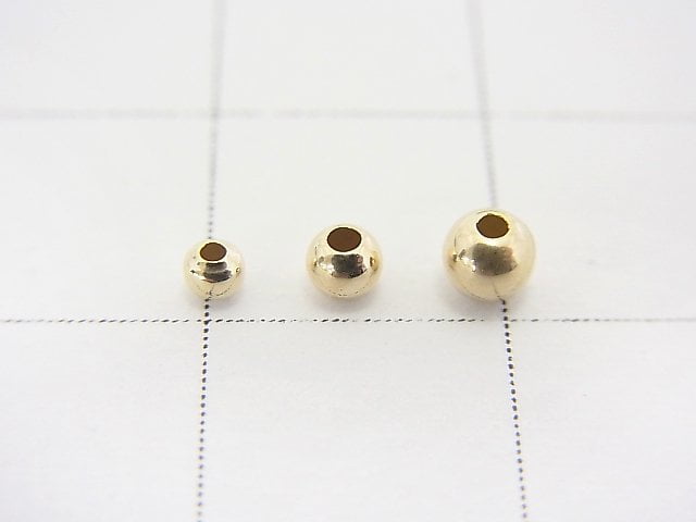 [K14 Yellow Gold] Round [2mm][2.5mm][3mm] 4pcs - !