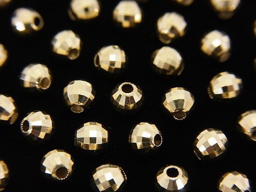 [K14 Yellow Gold] Round cut beads [2mm] [2.5mm] [3mm] [4mm] 1pc