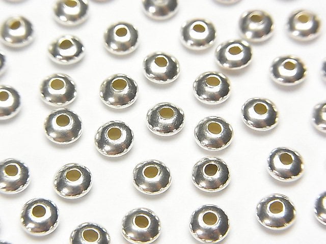 New size! Silver925 Roundel 3mm, 4mm, 5mm No coating 10pcs-!
