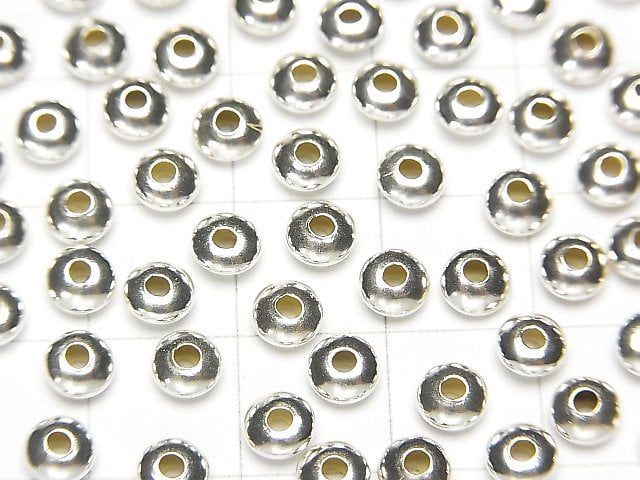 New size! Silver925 Roundel 3mm, 4mm, 5mm No coating 10pcs-!