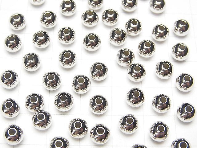 Silver925  Round 2mm,2.5mm,3mm,4mm,6mm,8mm Rhodium Plated  3pcs -
