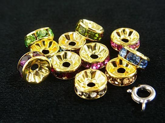 Sale! Preciosa Roundel [11 Colors x Gold] Flat 4, 6, 8, mm 10 pcs