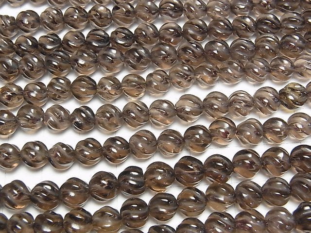 Smoky Quartz AA+ Round 7mm S line Twist half or 1strand beads (aprx.15inch/38cm)