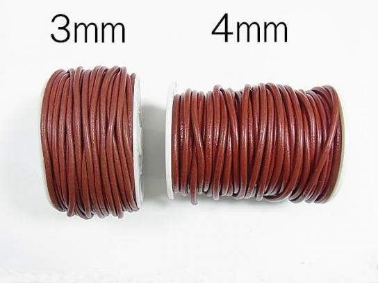 1rool (Approx 20m) Leather Cord Round wire [1mm] [1.5mm] [2mm] [3mm] [4mm] wine red