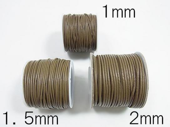 1roll (Approx 20m) Leather Cord Round wire [1mm] [1.5mm] [2mm] [3mm] [4mm] Gray