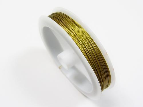 Nylon coated wire gold color 1rool $2.19