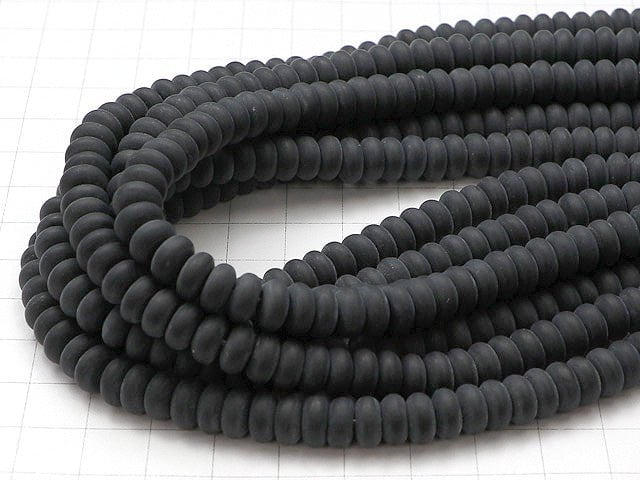 Frost Onyx Roundel 8x8x4mm 1strand beads (aprx.15inch / 38cm)