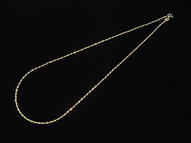Silver925 Twist (S-shaped) Chain Necklace Approx 1mm Width 18KGP 1pc