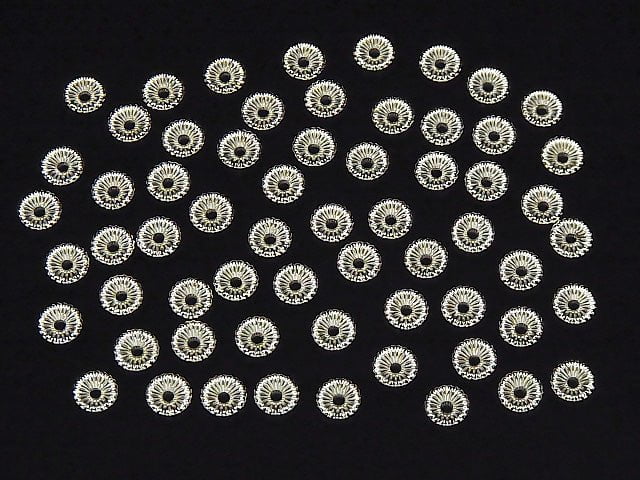 Silver925  Line Carved Roundel [3mm][4mm][5mm][6mm] 5pcs