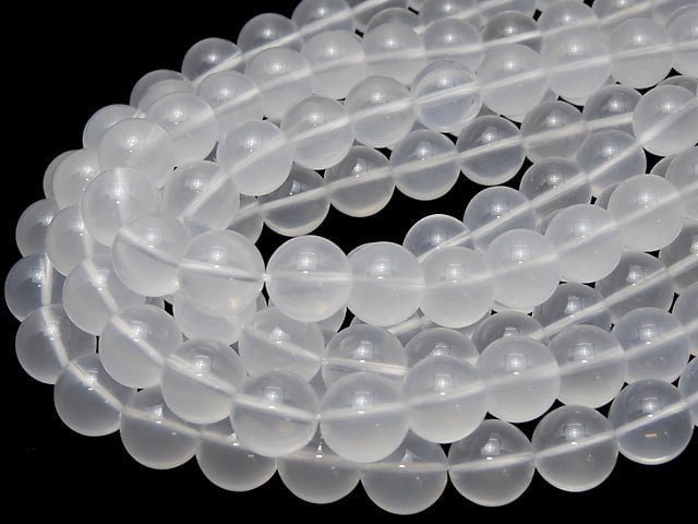 [Video] Milky Quartz AAA Round 14mm 1/4 or 1strand beads (aprx.15inch/38cm)