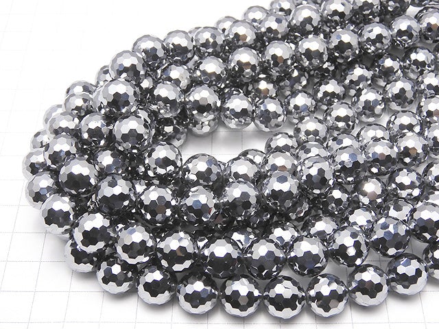 High Quality!  Terahertz  128Faceted Round 12mm 1/4 or 1strand beads (aprx.15inch/36cm)