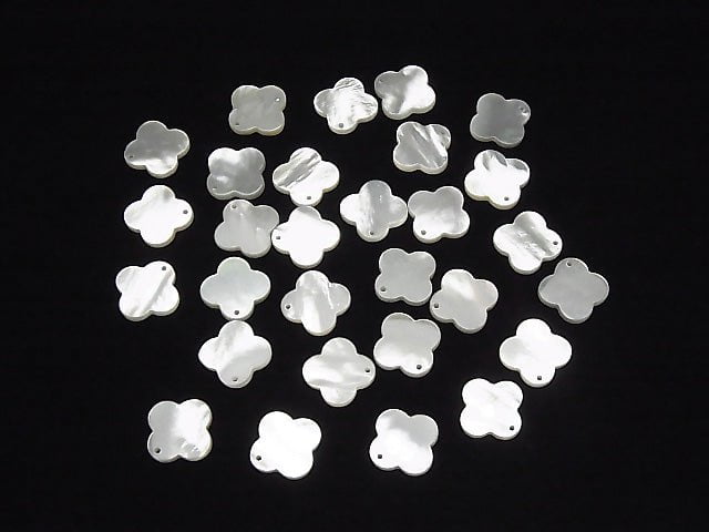 [Video] High quality White Shell (Silver-lip Oyster) Flower motif 14 mm, 18 mm 1 pc $2.59