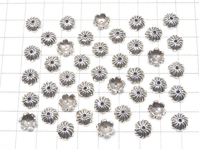 Karen Hill Tribe silver Bead cap 9 x 9 x 3 mm 2 pcs $2.79!
