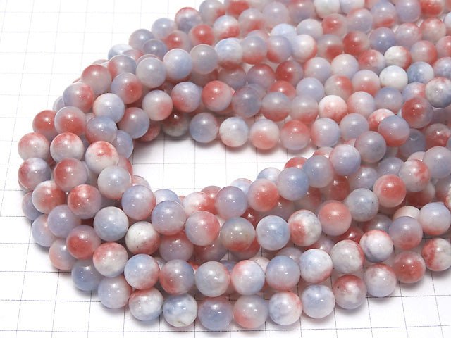Orange x Purple Jade Round 10mm 1strand beads (aprx.15inch / 38cm)