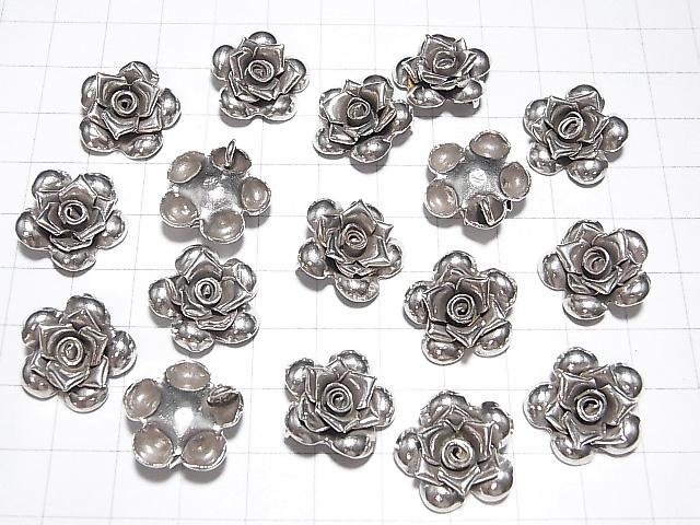 Karen Hill Tribe silver rose ornaments charm [13 x 7 mm] [17 x 6 mm] [22 x 7.5 mm] 1 pc $5.19