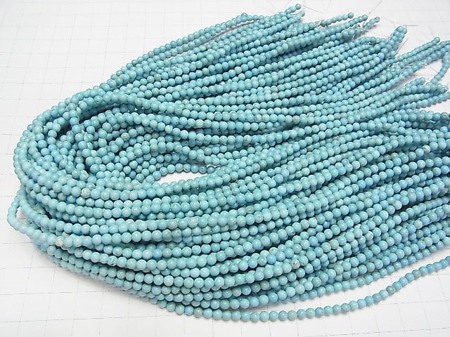 Magnesite Turquoise  Round 3mm 1strand beads (aprx.15inch/37cm)