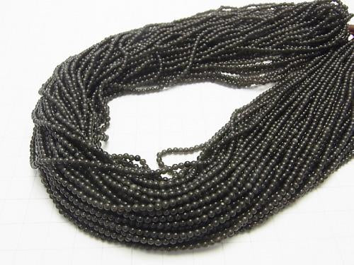 1strand $4.79! Black Obsidian AAA Round 2mm 1strand beads (aprx.15inch / 38cm)
