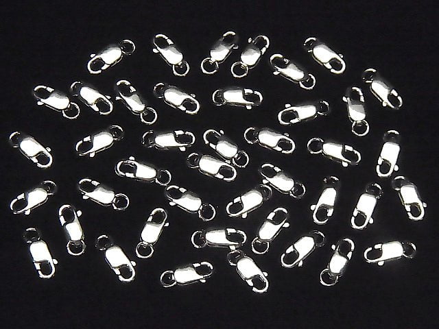 Silver925 Lobster (with Jump Ring) 8mm Rhodium Plated 2pcs $1.99!