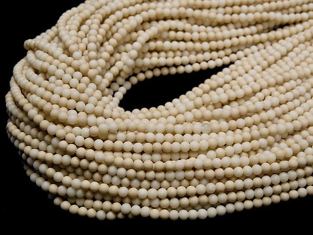 [Video] Riverstone Frost Processing (Matte) Round 3mm 1strand beads (aprx.15inch / 37cm)