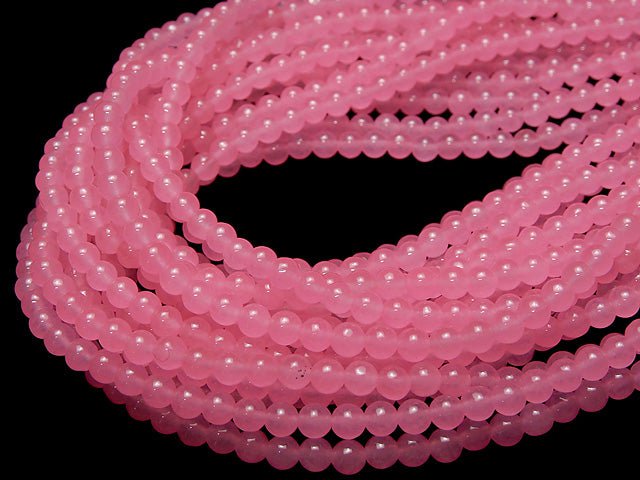 1strand $2.79! Pink Jade Round 4mm 1strand beads (aprx.15inch / 38cm)