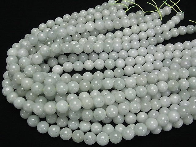 [Video] Burma Jadeite AA++ Round 10mm half or 1strand beads (aprx.15inch/37cm)