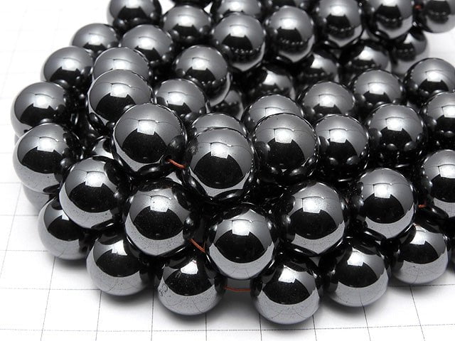 Magnetic!  Hematite  Round 14mm half or 1strand beads (aprx.15inch/38cm)