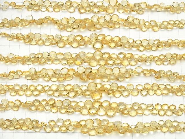 [Video]High Quality Citrine AAA Chestnut  Faceted Briolette  half or 1strand beads (aprx.7inch/18cm)