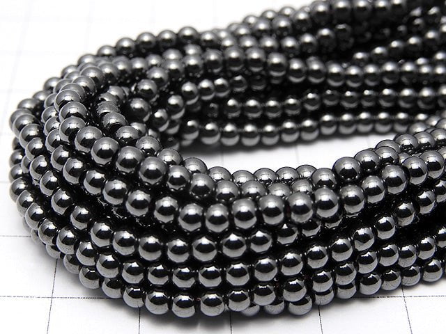 [Video] Magnetic! Hematite  Round 3mm 1strand beads (aprx.15inch/38cm)