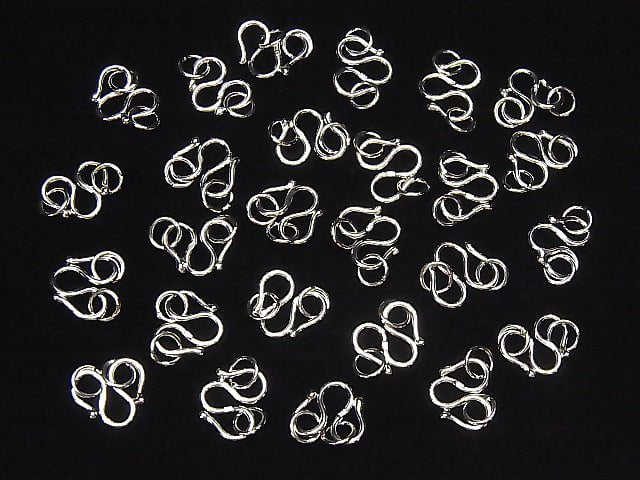 Silver925 with Jump Ring W Hook 8 mm, 9 mm, 10 mm Rhodium Plated 2 pcs $2.79