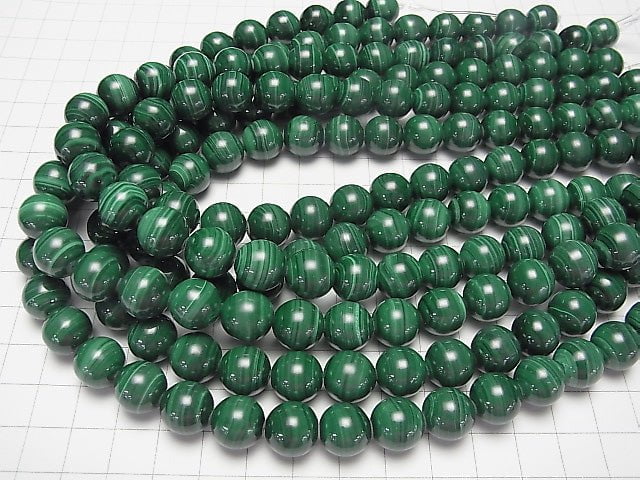 Malachite AAA Round 12mm 1/4 or 1strand beads (aprx.15inch/36cm)