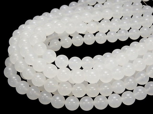 White Jade Round 10mm 1strand beads (aprx.15inch / 37cm)