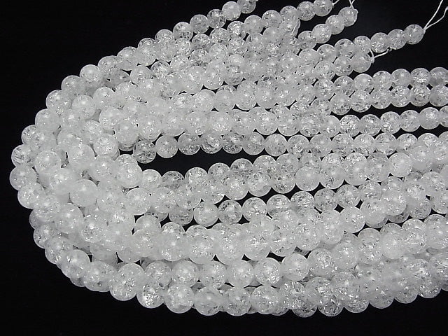 Cracked Crystal  Round 10mm 1strand beads (aprx.15inch/36cm)