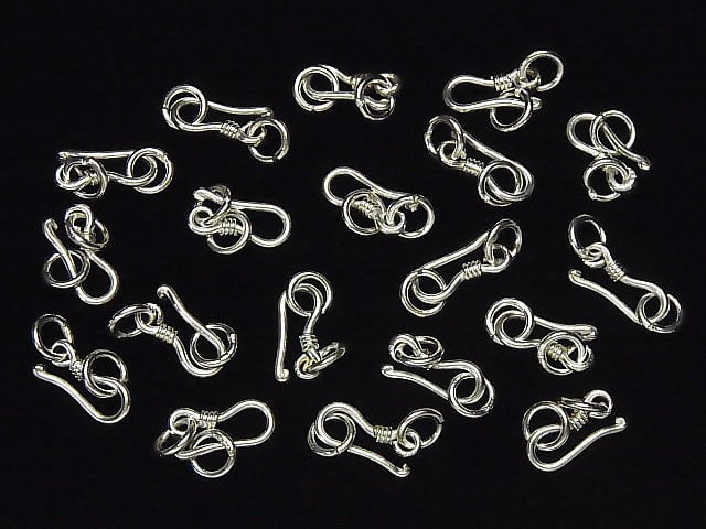 Karen Silver U Hook with Jump Ring White Silver 1pc
