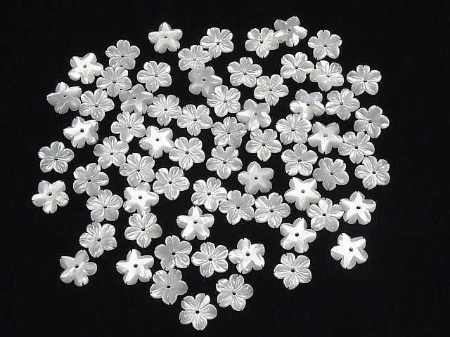 [Video] High Quality White Shell AAA Flower [6mm] [8mm] [10mm] [12mm] [14mm] Central Hole 3pcs $2.79