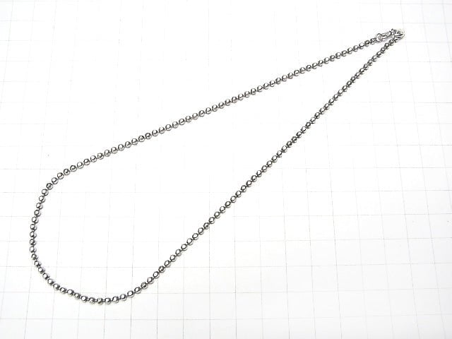 Silver925 cut ball chain 2.5 mm Oxidized Finish 1pc $16.99