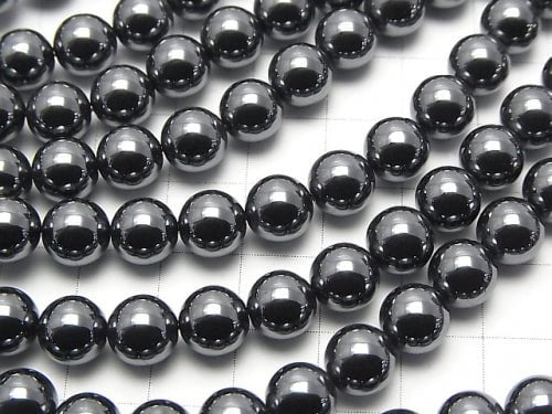 Sale!  Hematite  Round 8mm 1strand beads (aprx.15inch/38cm)