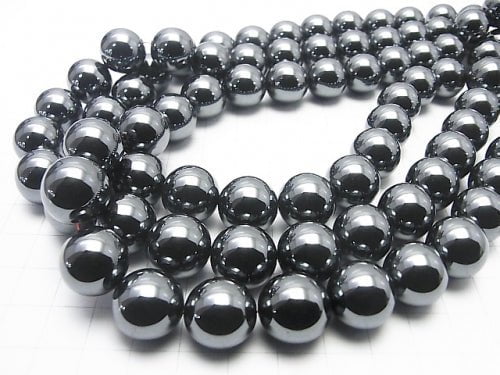 Hematite  Round 12mm 1strand beads (aprx.15inch/38cm)