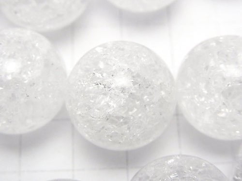 Cracked Crystal Round 18mm NO.2 (more cracked) half or 1strand beads (aprx.15inch/36cm)