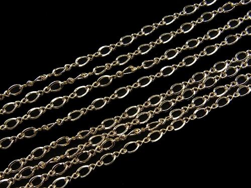 14KGF Figaro (Long and Short) Chain 3 mm Twist 10 cm $4.19!