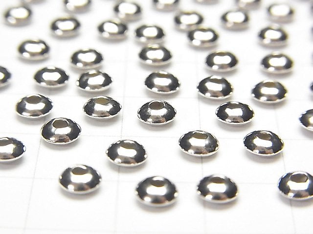 Silver925  Roundel  3mm,4mm,5mm Rhodium Plated  10pcs