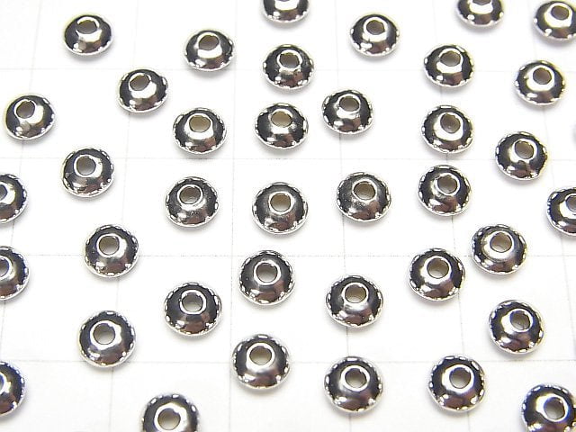 Silver925  Roundel  3mm,4mm,5mm Rhodium Plated  10pcs
