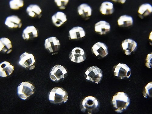 [K14 White Gold] Round Cut Beads[1.8mm][2mm][3mm] 1pc