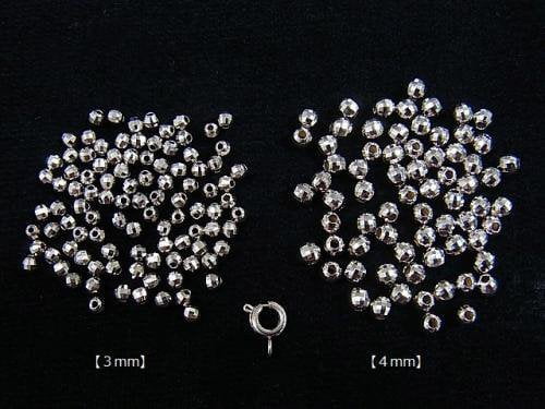 [K14 White Gold] Round Cut Beads[1.8mm][2mm][3mm] 1pc