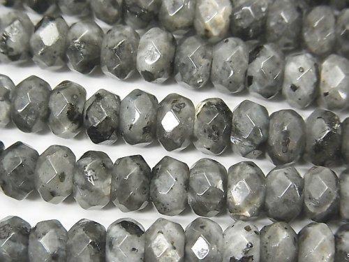 1strand $7.79! Larvikite  Faceted Button Roundel 8x8x5mm 1strand (aprx.15inch/36cm)
