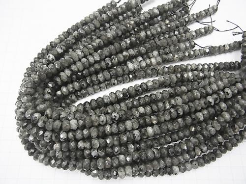 [Video] 1strand $7.79! Larvikite  Faceted Button Roundel 8x8x5mm 1strand beads (aprx.15inch/36cm)