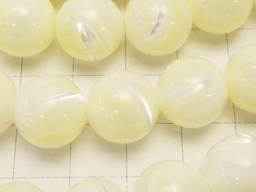 Sale! 1strand $14.99! Mother of Pearl MOP White Round 12mm 1strand (aprx.15inch / 36cm)
