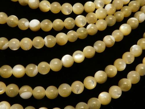 Sale! 1strand $2.79! Mother of Pearl MOP Beige Round 3mm 1strand (aprx.15inch / 38cm)