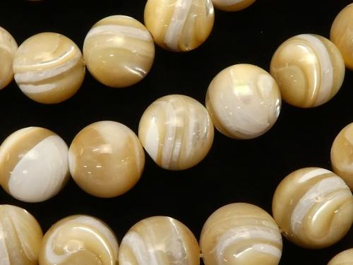 Sale! 1strand $9.79! Mother of Pearl MOP Beige Round 10mm 1strand (aprx.15inch / 38cm)
