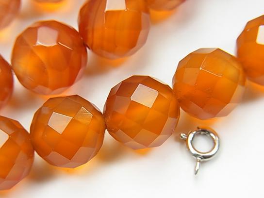1strand $9.79! Carnelian AAA- 64Faceted Round 12mm 1strand (aprx.15inch/38cm)